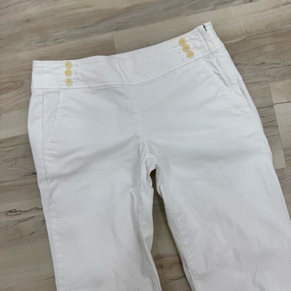 Talbots signature wide leg sailor pants Sz 8 White - Picture 2 of 8